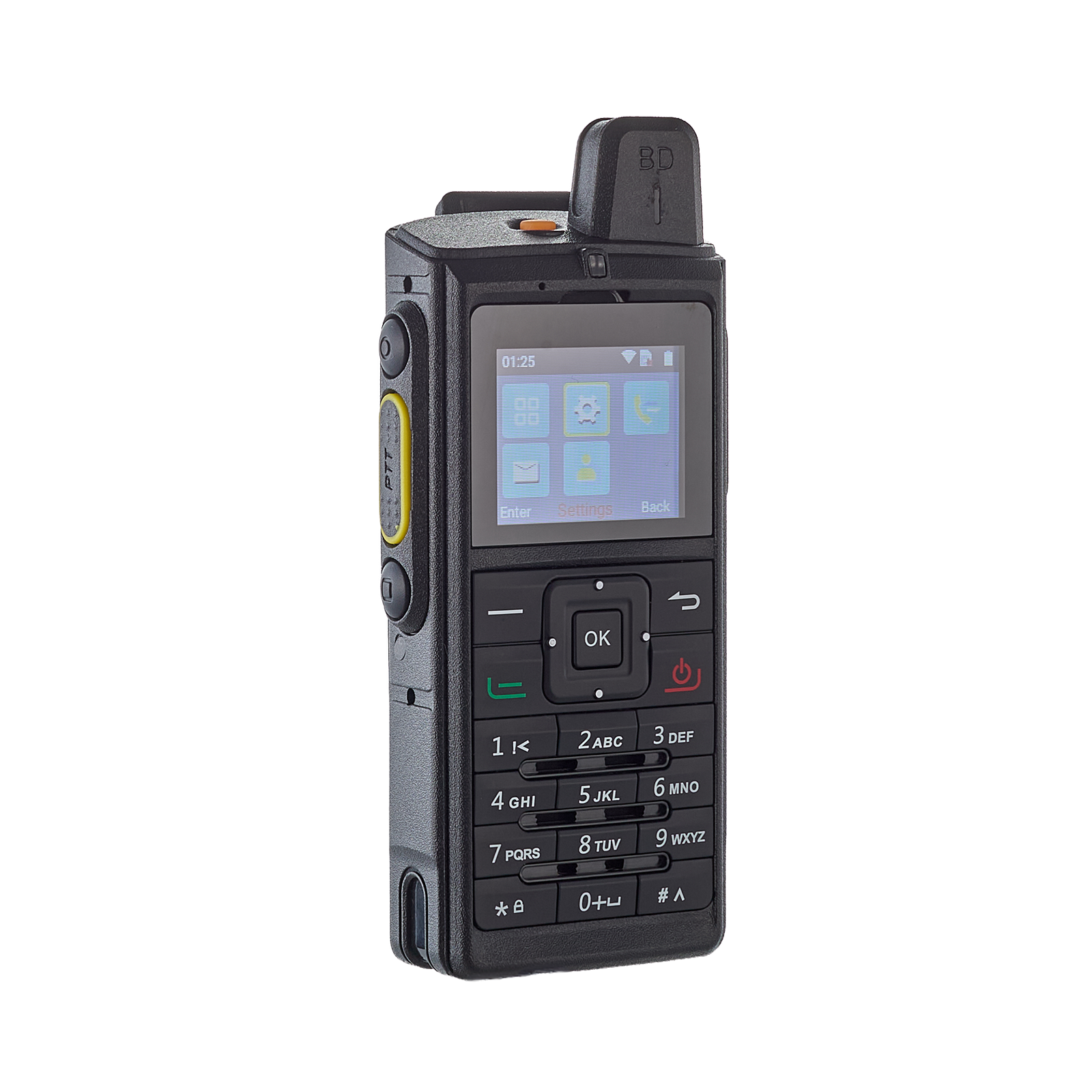 fr190 smart walkie talkie android 5.1 os, 4g/3g dual network, 32h standby, gps, type c fast charging, ip54 rugged design